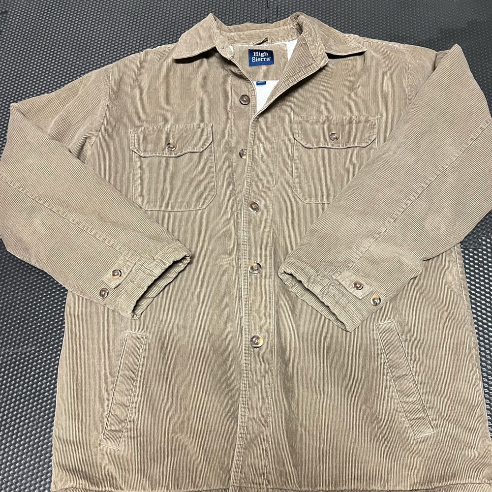 High Sierra corduroy Sherpa lined men’s jacket – large